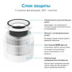Очищувач повітря levoit core p350-rac pet care з цим hepa-фільтром, 100% без озону, сенсорний екран