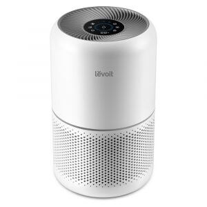 Очищувач повітря Smart Levoit Core 300S, 50 м², 240 м³/год, Wi-Fi, справжній HEPA-фільтр 3 в 1, активоване вугілля, датчик якості повітря, автоматичний режим, сенсорний екран панелі керування, Білий
