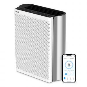 Очищувач повітря Levoit VeSync EverestAir Smart, 130 м², 612 м³/год, дистанційне керування - WI-FI, справжній HEPA-фільтр 3 в 1, активоване вугілля, датчик якості повітря, автоматичний режим, сенсорний екран панелі керування