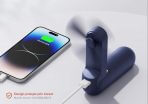 Ручний вентилятор JISULIFE Life8, 12-21 год автономності, 2000 мАг, Power Bank, LED ліхтарик, 2 швидкості, рожевий