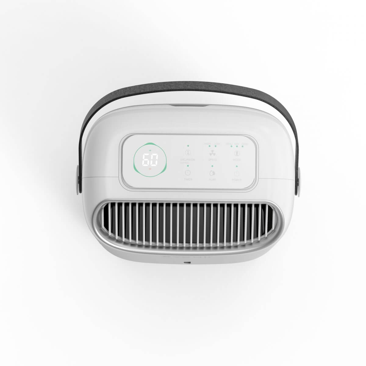 Осушувач EvoAir NovaDry 16 Smart 16л/добу з датчиком вологості функція іонізації УФ-лампа резервуар 2,5л білий коричневий ремінець