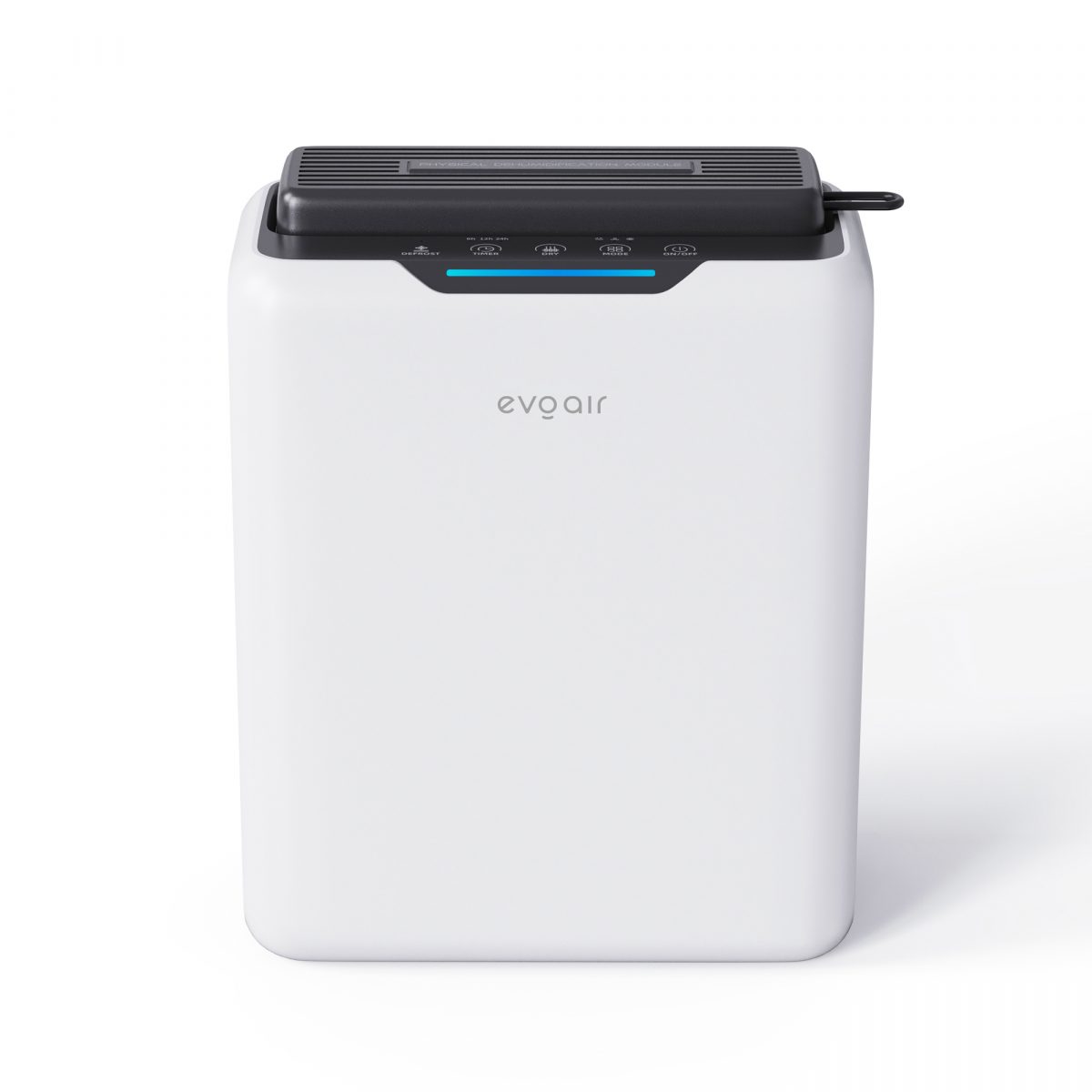 Осушувач повітря Evoair HUMIXDUO, 500 мл/добу, 3 режими, безшумний, підсвітка, таймер 48 год, бак 2.5 л, білий