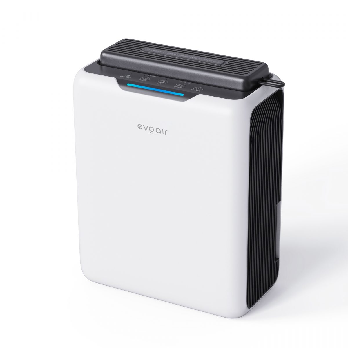 Осушувач повітря Evoair HUMIXDUO, 500 мл/добу, 3 режими, безшумний, підсвітка, таймер 48 год, бак 2.5 л, білий