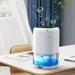 Осушувач повітря Evoair HUMIX300, 300 мл/24 год, безшумний, підсвічування 7 кольорів, резервуар 1 л, білий