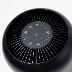 Очисник повітря Evoair YuvoSpin, HEPA фільтр 3-в-1, УФ-C лампа, нічний режим, 4 швидкості, чорний