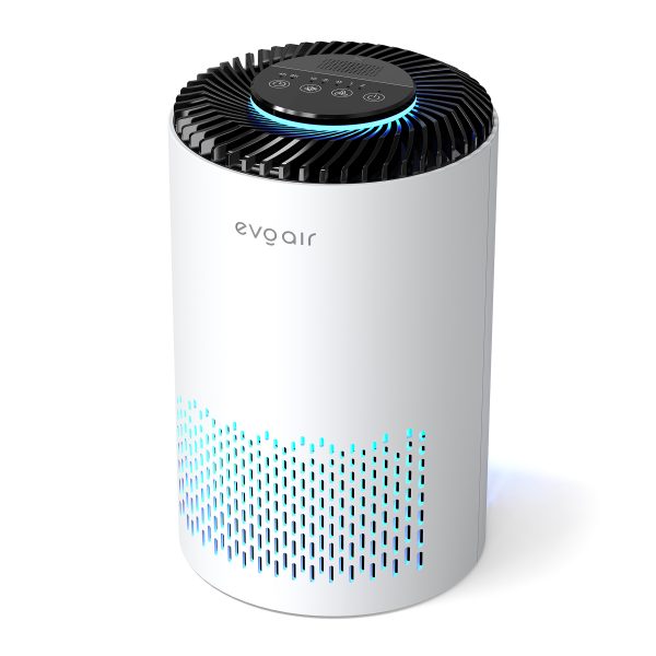 Очисник повітря Evoair Zuno, 3-в-1 фільтр True HEPA, активоване вугілля, УФ-лампа, 3 швидкості, нічний режим, ароматерапія