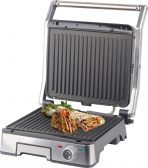 Електричний подвійний гриль iHunt Bro Dual Grill XXL, 2200 Вт, знімні пластини, нержавіюча сталь, 29×23 см, відкриття 180°