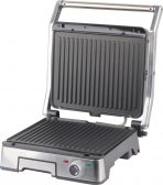 Електричний подвійний гриль iHunt Bro Dual Grill XXL, 2200 Вт, знімні пластини, нержавіюча сталь, 29×23 см, відкриття 180°