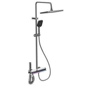 Розумний душовий комплект iHunt MZ130GR — LED-дисплей, цифрове керування, 4 режими потоку, регулювання температури, сенсорна панель