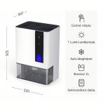 Осушувач повітря Evoair HIDRY PLUS – 900 мл/24 год, бак 1.9 л, 3 швидкості, індикатор якості повітря, авто розморожування