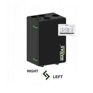 Рекуператор Wanas Black 300V XF, 300 м³/год, Wi-Fi, до 150 м², теплообмін 87,3%