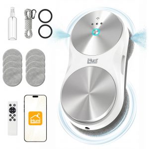 Робот для миття вікон iHunt Smart Window Robot 6 Ultra, бак для води, подвійний розпилювач, 6000 Па, iOS/Android