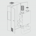 Припливно‑витяжна установка Helty Flow M800 Steel, 800 м³/год, ККД 80 %, 28–49 dB(A), для приміщень до 480 м²